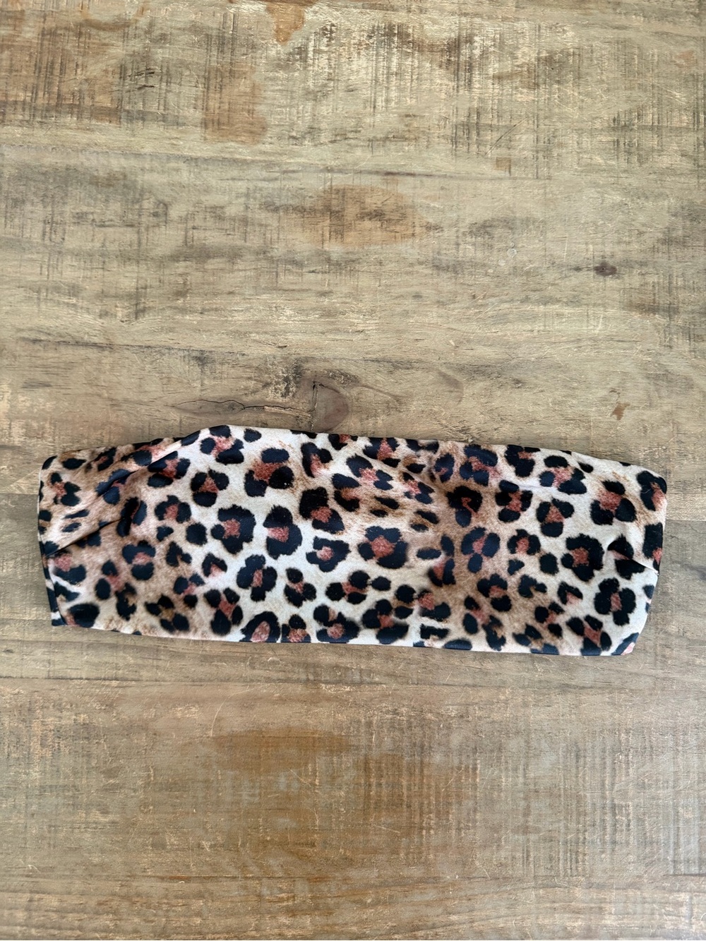 Leopard Bandeau Bikini Top